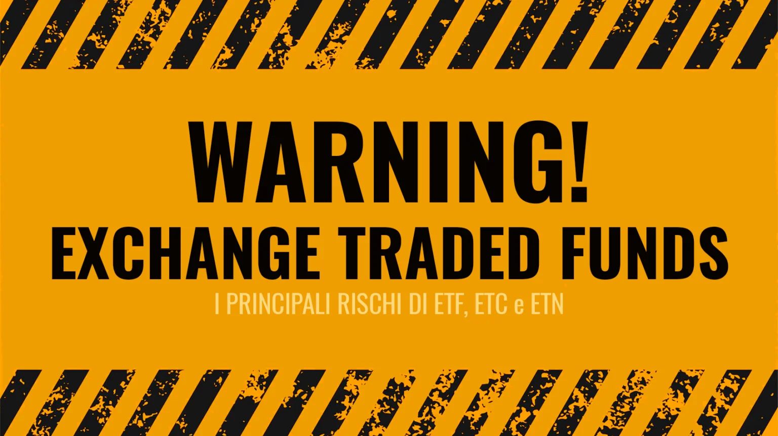 I 9 principali rischi di un ETF Rischi ETF, ETC e ETN